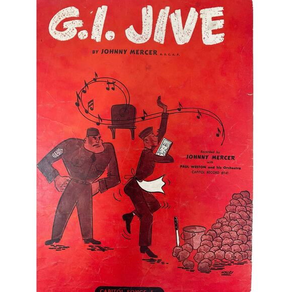 GI Jive Sheet Music 1943 Johnny Mercer with Paul Weston and His Orchestra - Picture 2 of 6